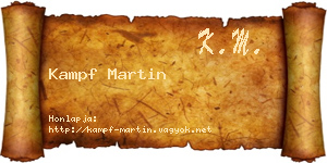 Kampf Martin névjegykártya